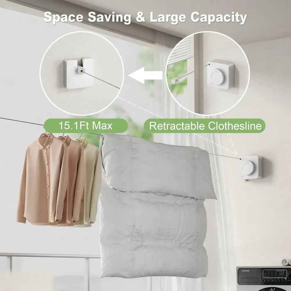 1m/4 2m Retractable Clothesline Stainless Seel Clothes-Drying