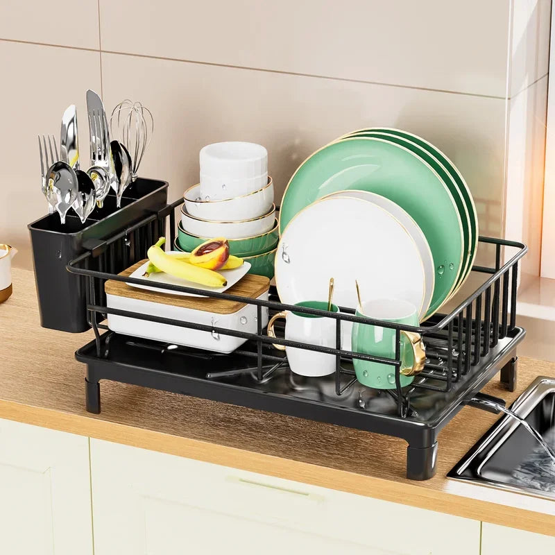 Dish Drying Rack Cutlery Rack Drain Tray Drip