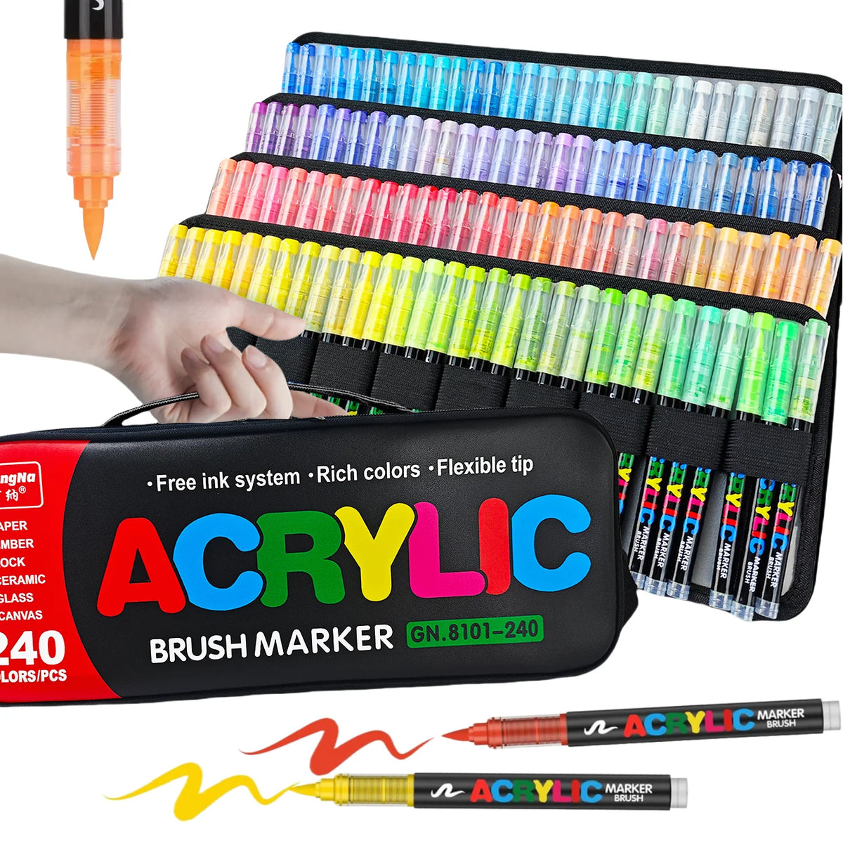 Soft Brush Acrylic Paint Markers Pens Automatic Ink