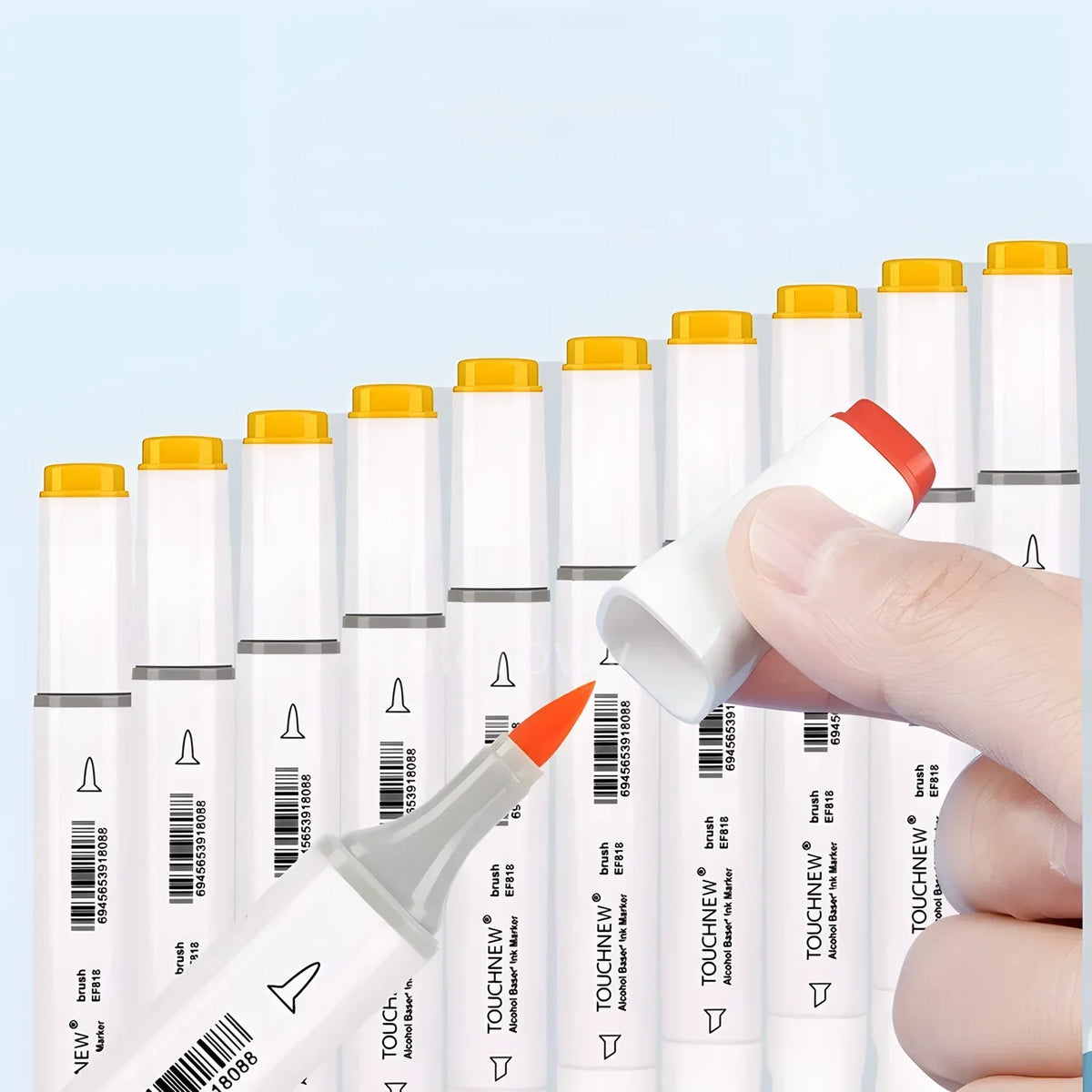 Touchnew Alcohol Markers Soft Brush Tip Brush Markers