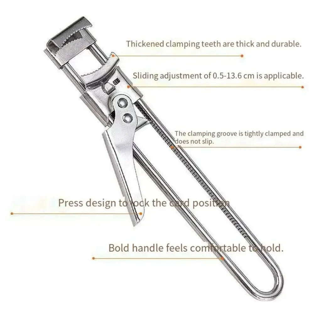 Adjustable Multi-Function Bottle Opener Stainless Steel Lids Off