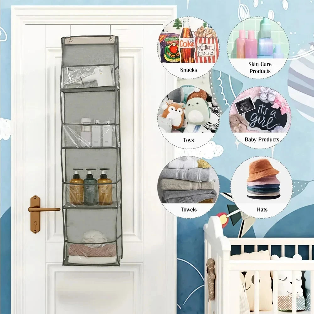 Over Door Hanging Pantry Organizer Hanging Storage Clear
