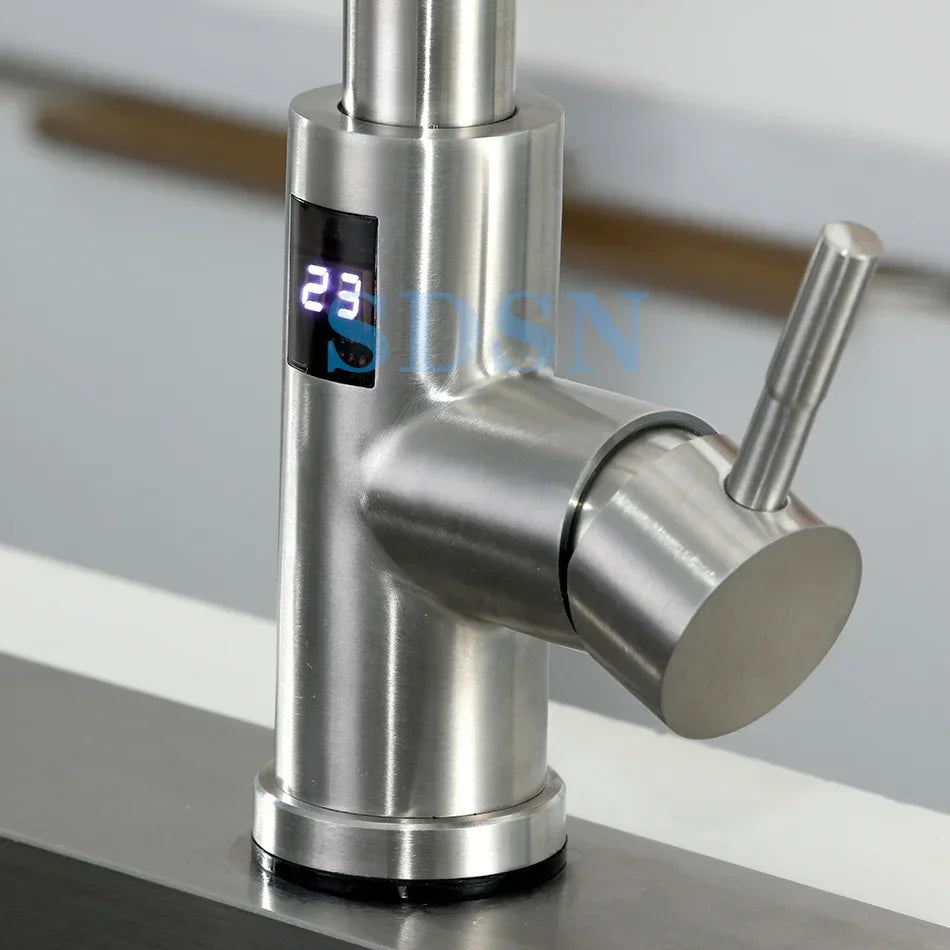 Digital Touch On Faucet 304 Stainless Steel Cold