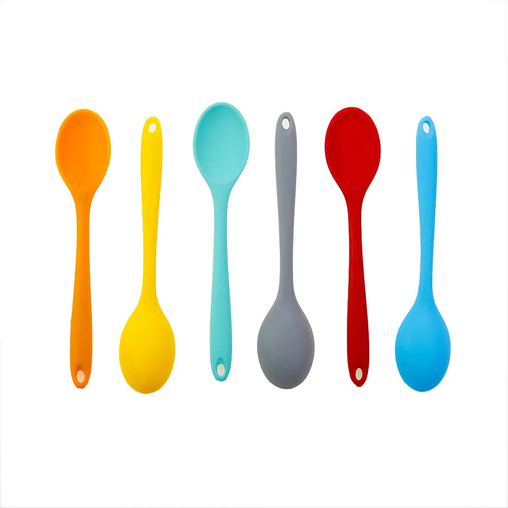 Jcd Silicone Spoon Long Handle Kids Mixing Soup