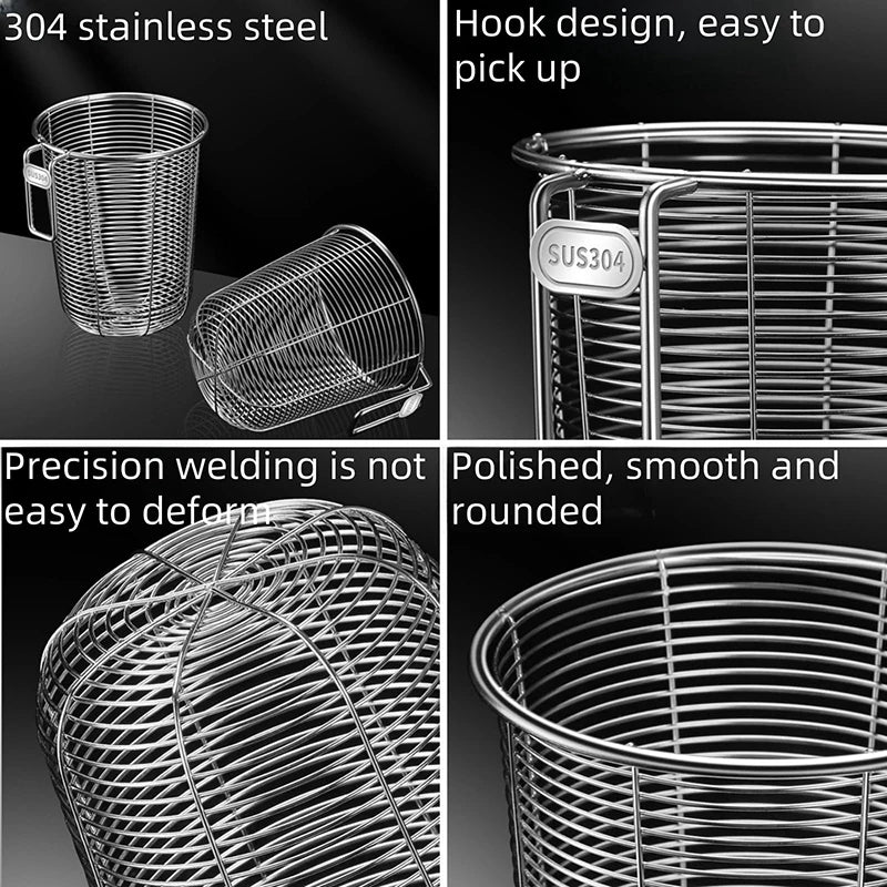 Kitchenism 304 Chopstick Holder Organizer Hanging Wall Stainless
