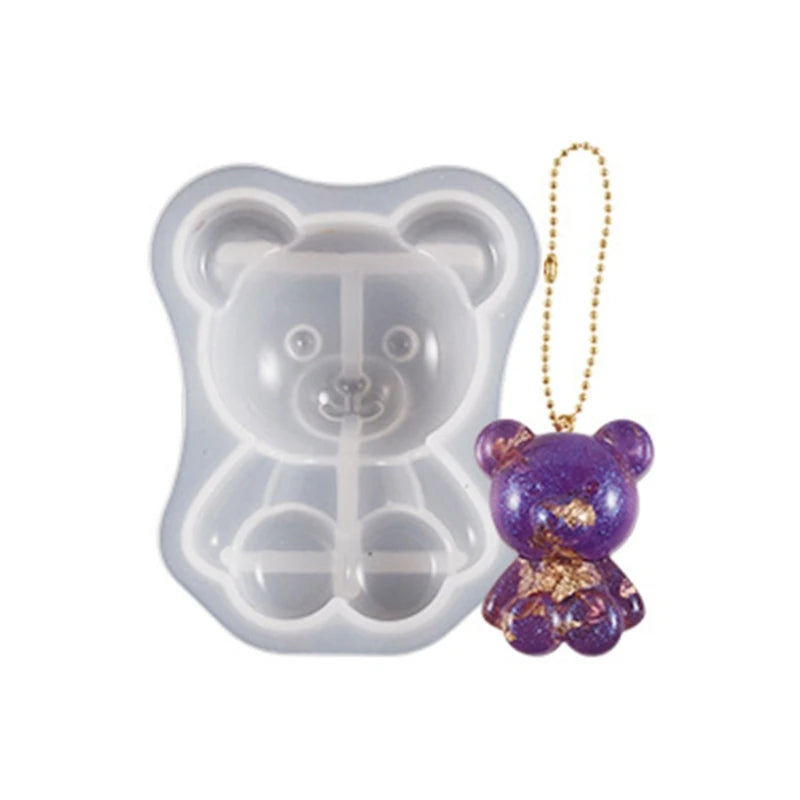 E0bf Diy Semi Three-Dimensional Bear Silicone Mold Epoxy
