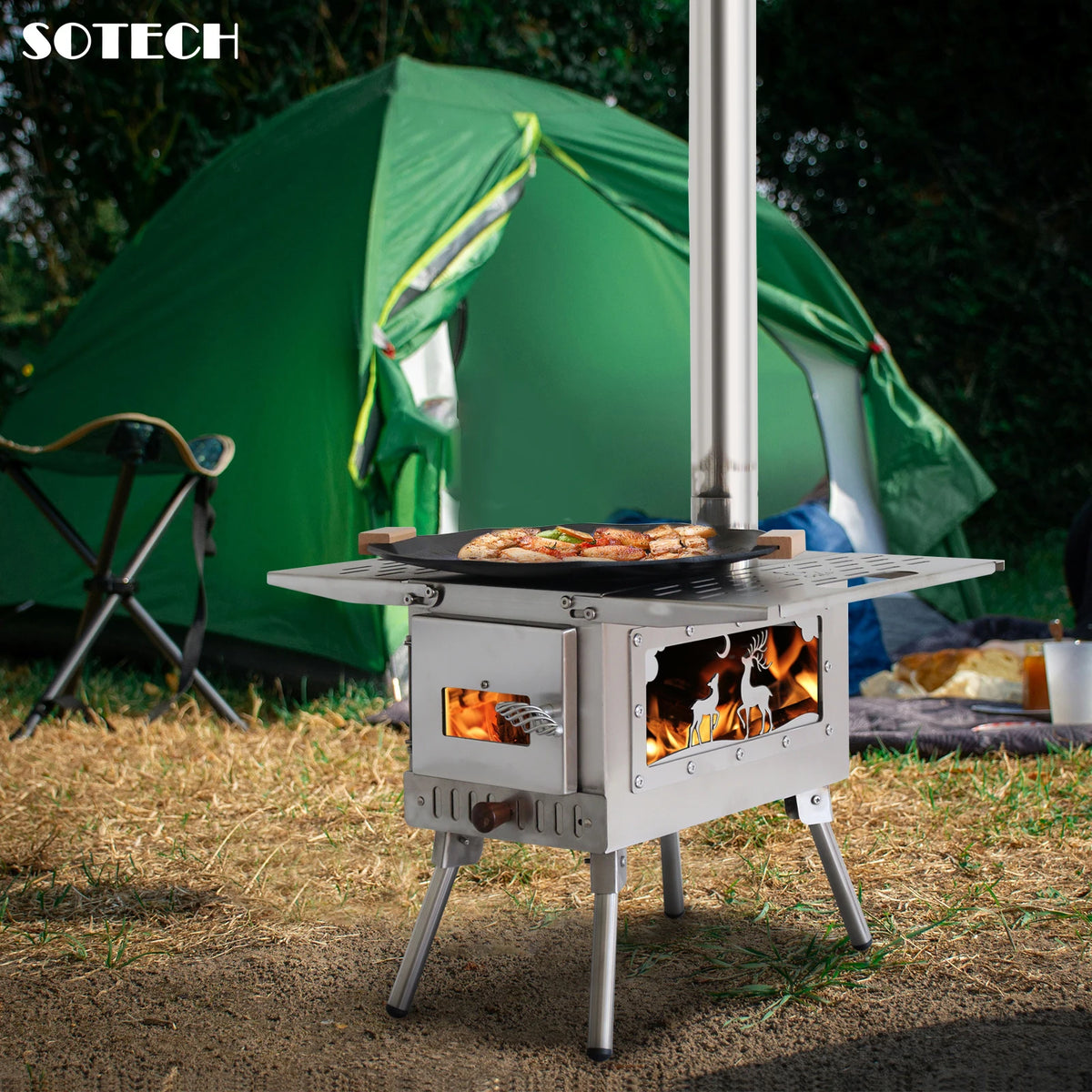 Pellet Burner 16l Storage Capacity Stainless Steel Firewood