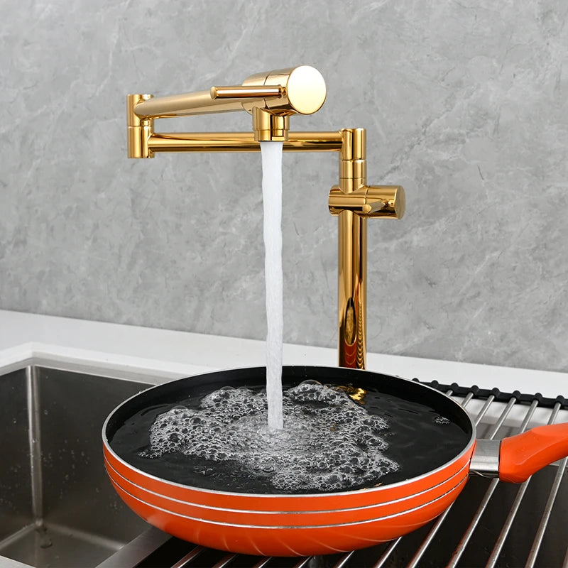 Ciencia Brass Pot Filler Faucet Wall Mount Sink