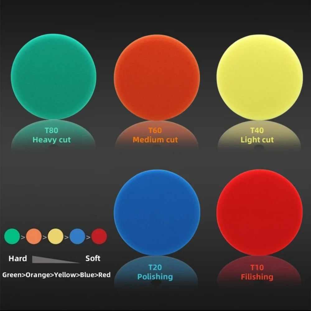 6/7 Inch Car Sponge Buffing Polishing Pad Removes