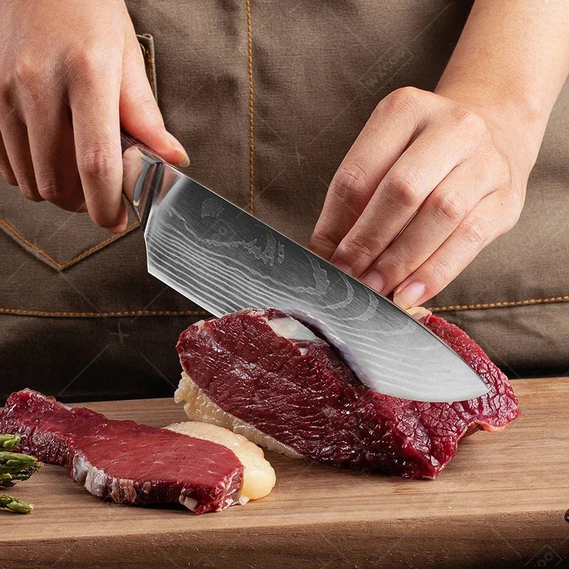 Wxcoo Damascus Pattern Chef Knife Professional Japanese Knives