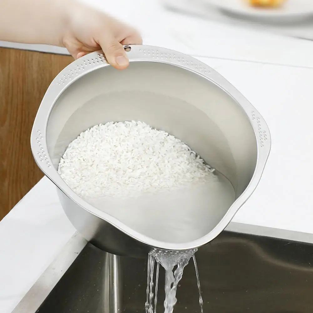 Rice Washer Strainer Bowl Stainless Steel 304 Rice