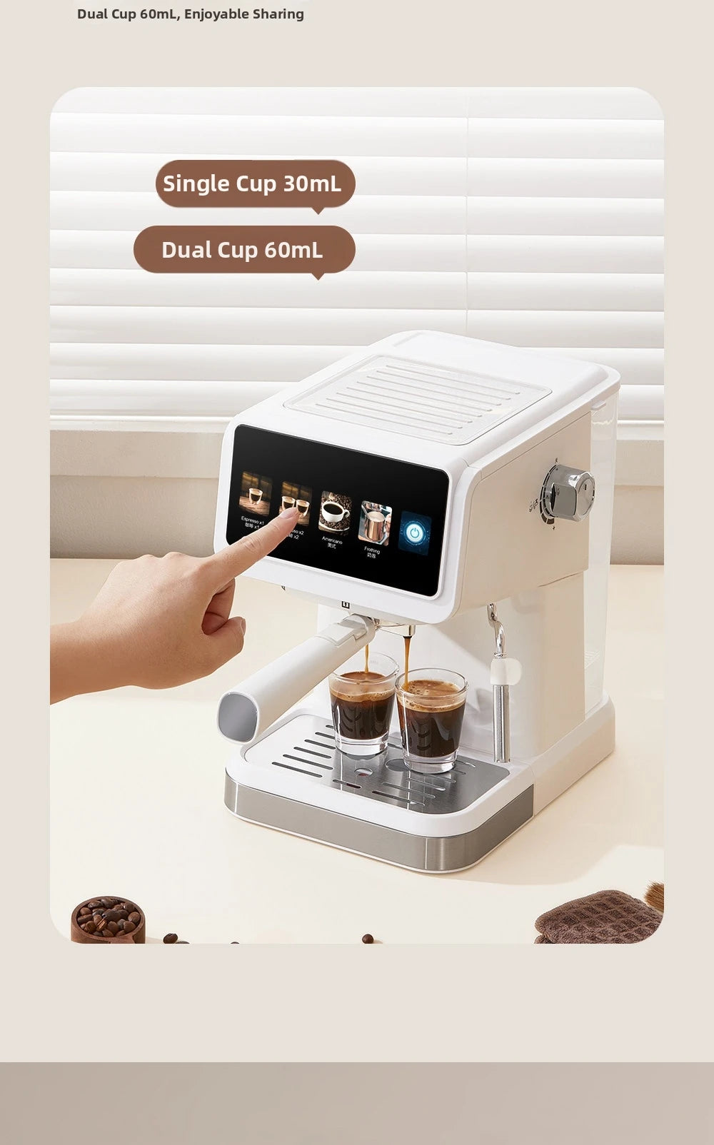 20bar Espresso Machine Steam Milk Frother Coffee Maker