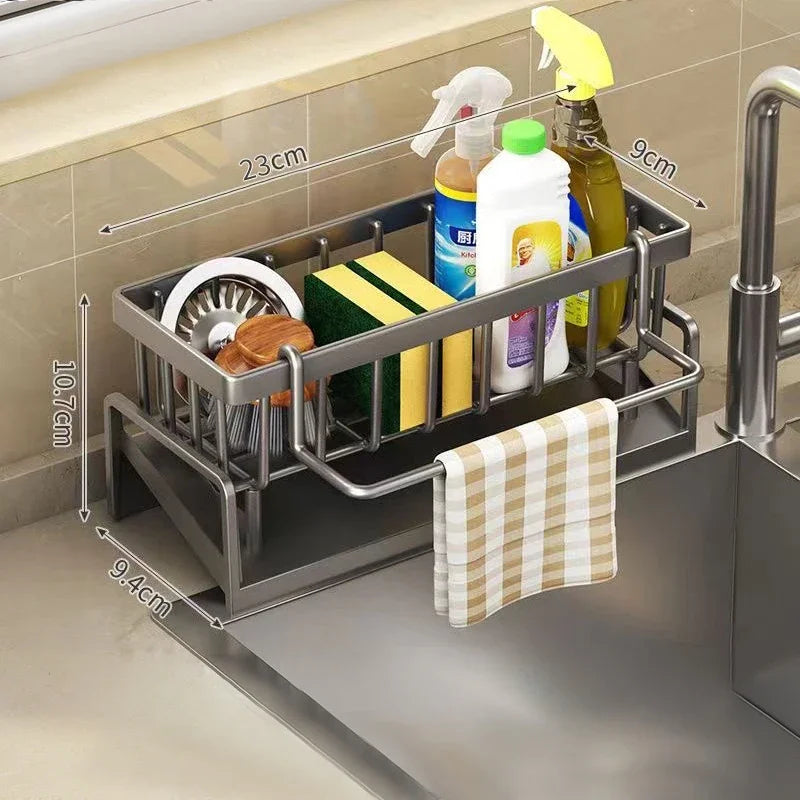 Multi-Functional Sponge Organizer Drainage & Storage Holds Dish