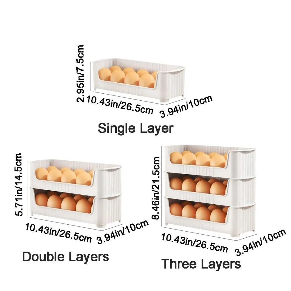 Plastic Refrigerator Side Door Egg Tray Fresh-Keeping Multi-Layer