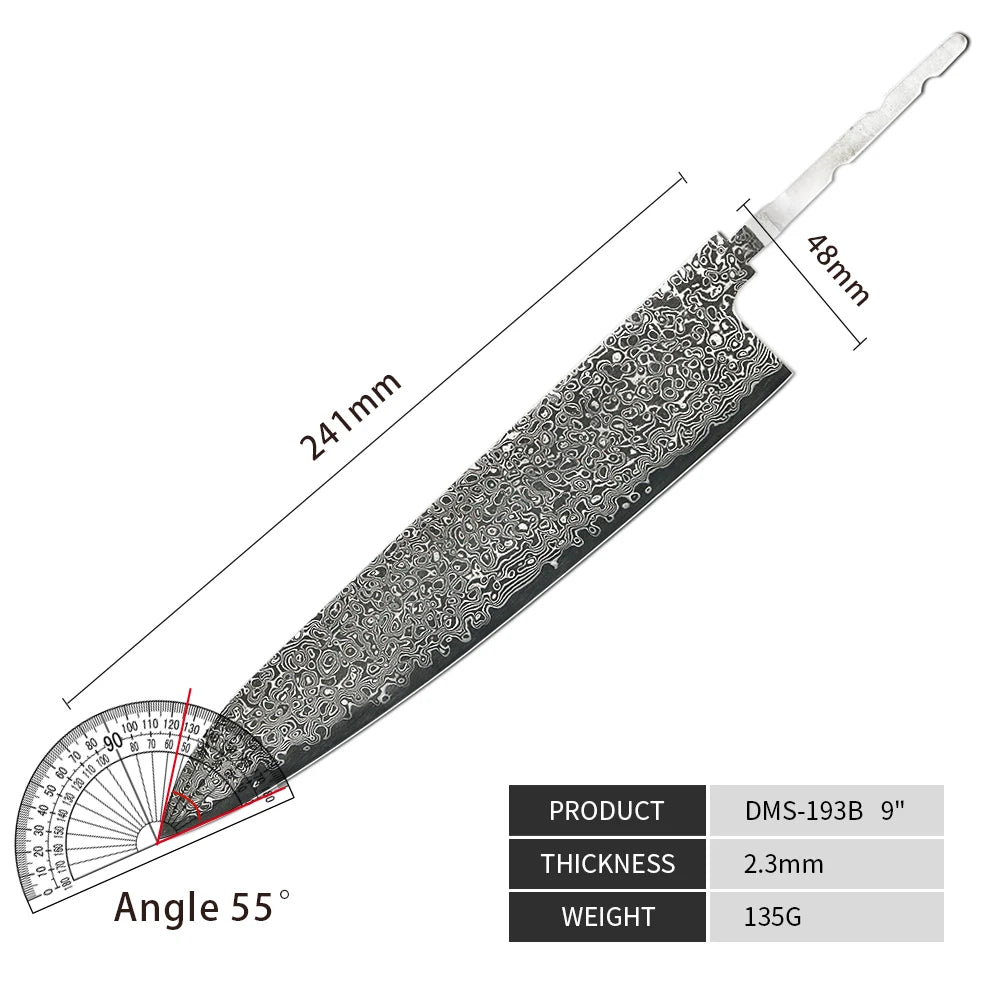 Amber Knife High Quality Blade Japanese Damascus Steel