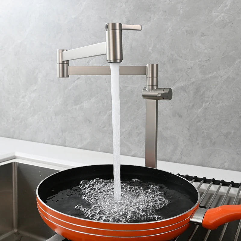 Ciencia Brass Pot Filler Faucet Deck Mount Stove