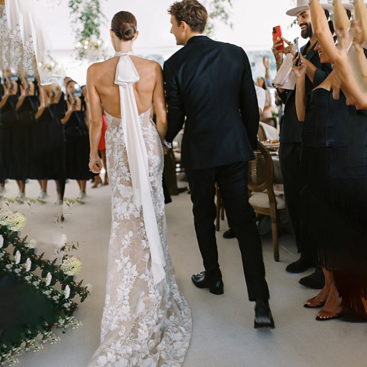Halterneck Backless Exquisite Mermaid Wedding Dress Tie Sash
