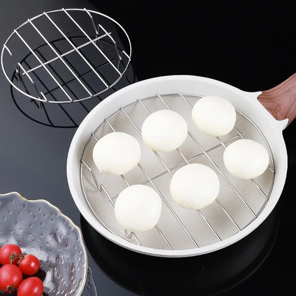 Durable 19cm Air Fryer Baking Rack Stainless Steel