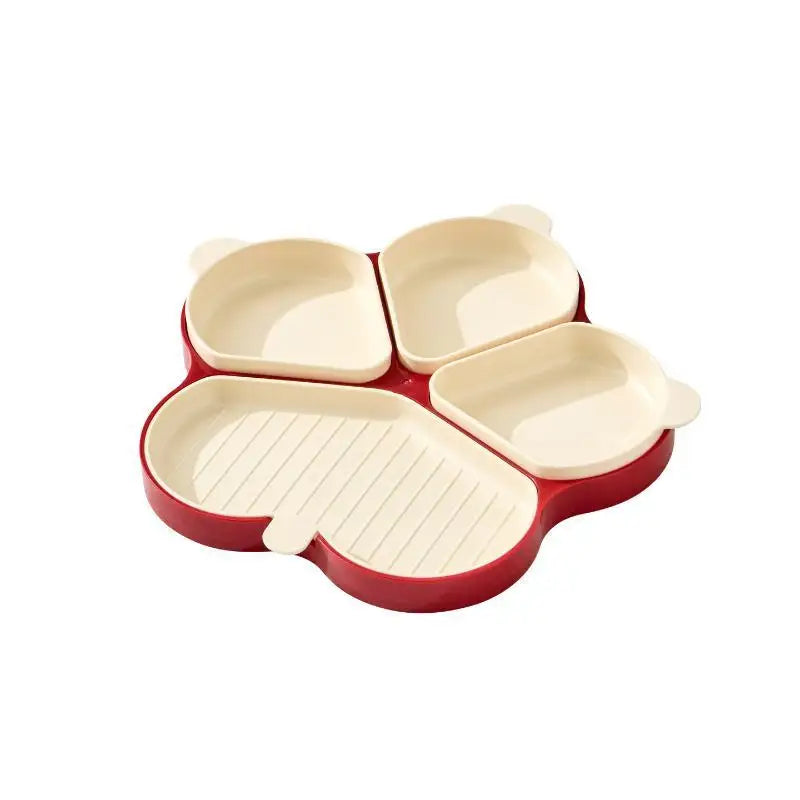 Multi Compartment Food Prep Tray Detachable Dividers Utensil