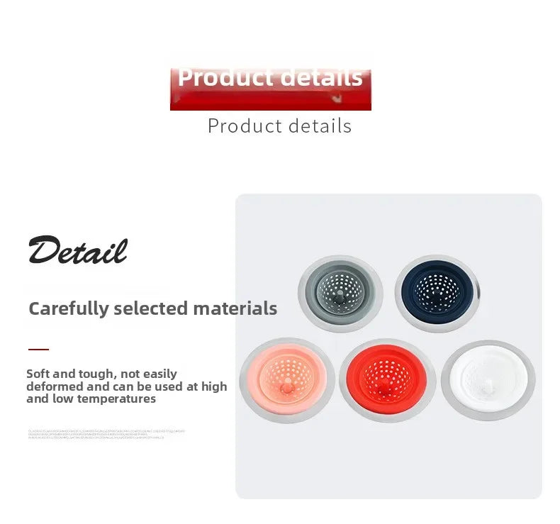 Silicone Floor Drain Drains Filter Screen Anti Clogging