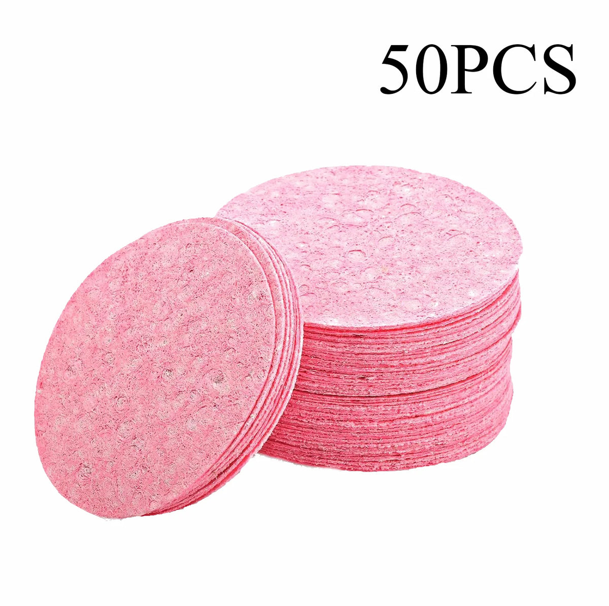 50-1000pcs Compress Face Wash Puff Natural Wood Pulp