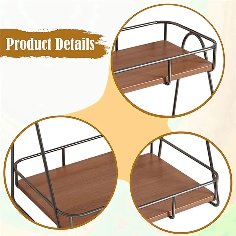 Bathroom Counter Organizer Tier Cup Riser Stand Display