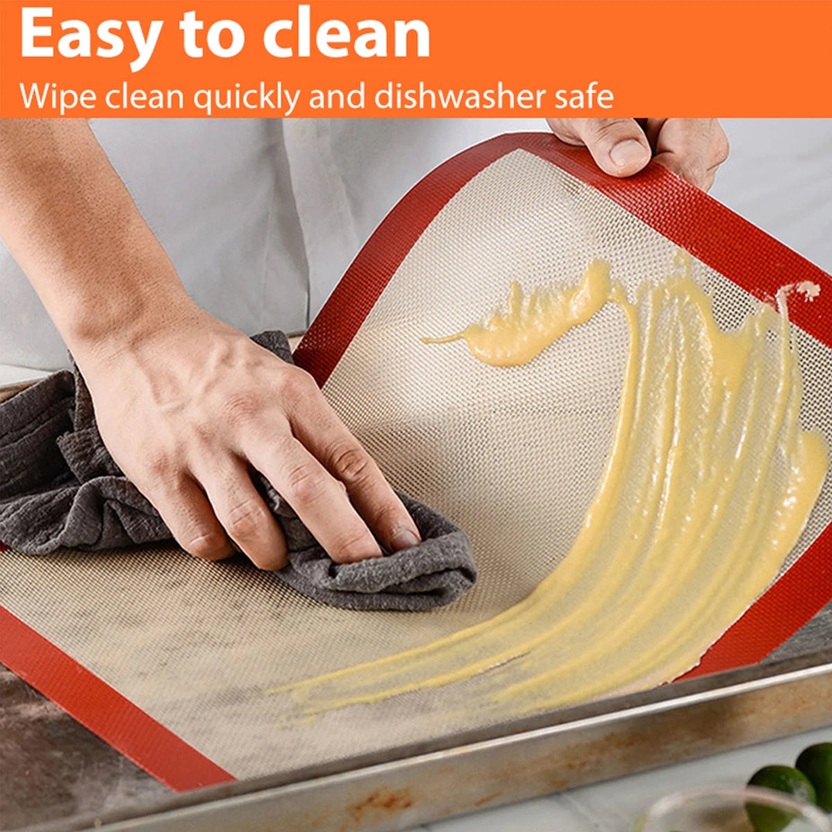 2pcs Silicone Baking Mats Oven Reusable Non Stick