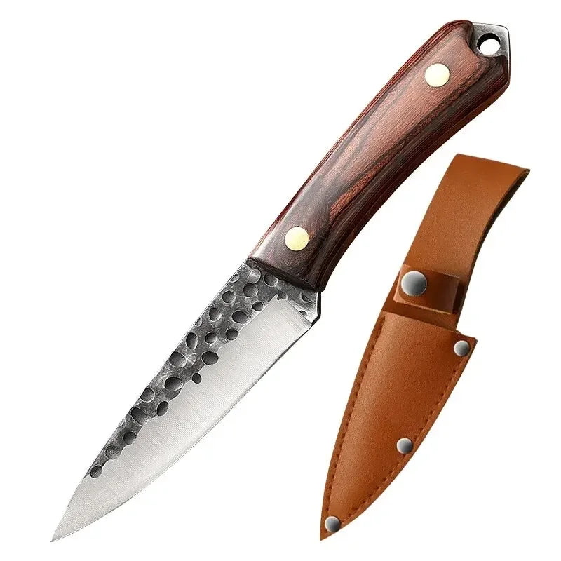 Meat Cleaver Boning Knife Forging Stainless Steel Wooden