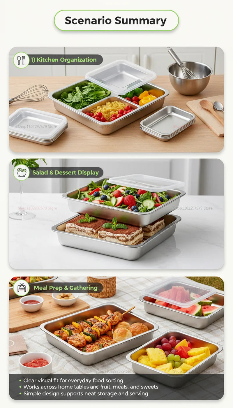 Stainless Steel Plate Lid Food Grade Thickened Food
