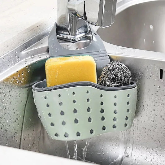 Sink Holder Hanging Drain Basket Adjustable Soap Sponge