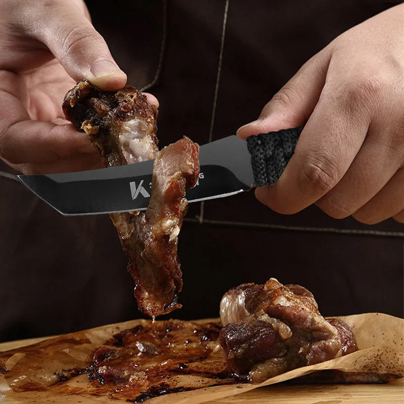 Stainless Steel Chef Knife Professional Boning Cleaver Wood