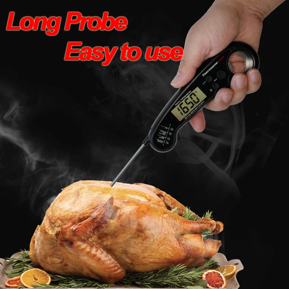 Instant Read Digital Food Thermometer Backlight Hold Function