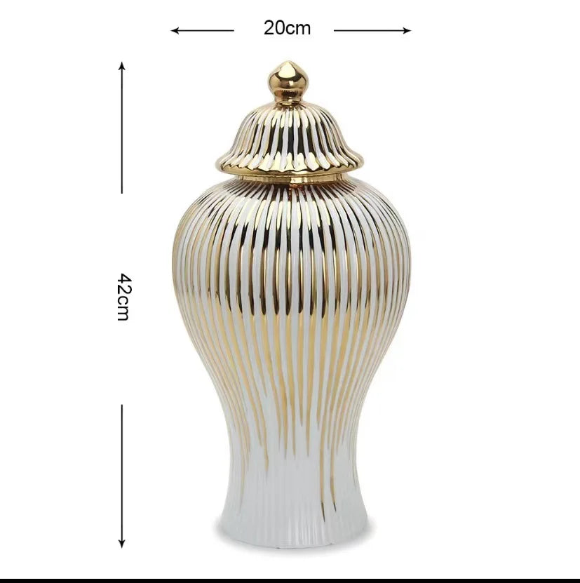 Vase Ceramic Luxury Electroplated General Jar European Ceramic