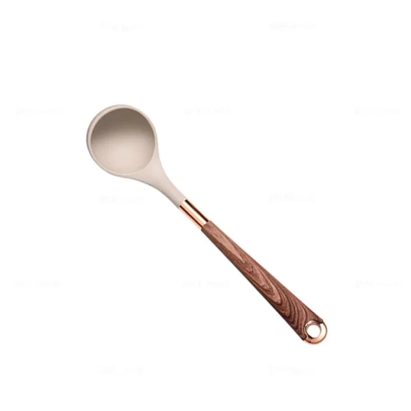 1-Pack Silicone Utensils Non-Stick Cooking Gold Plated Heat