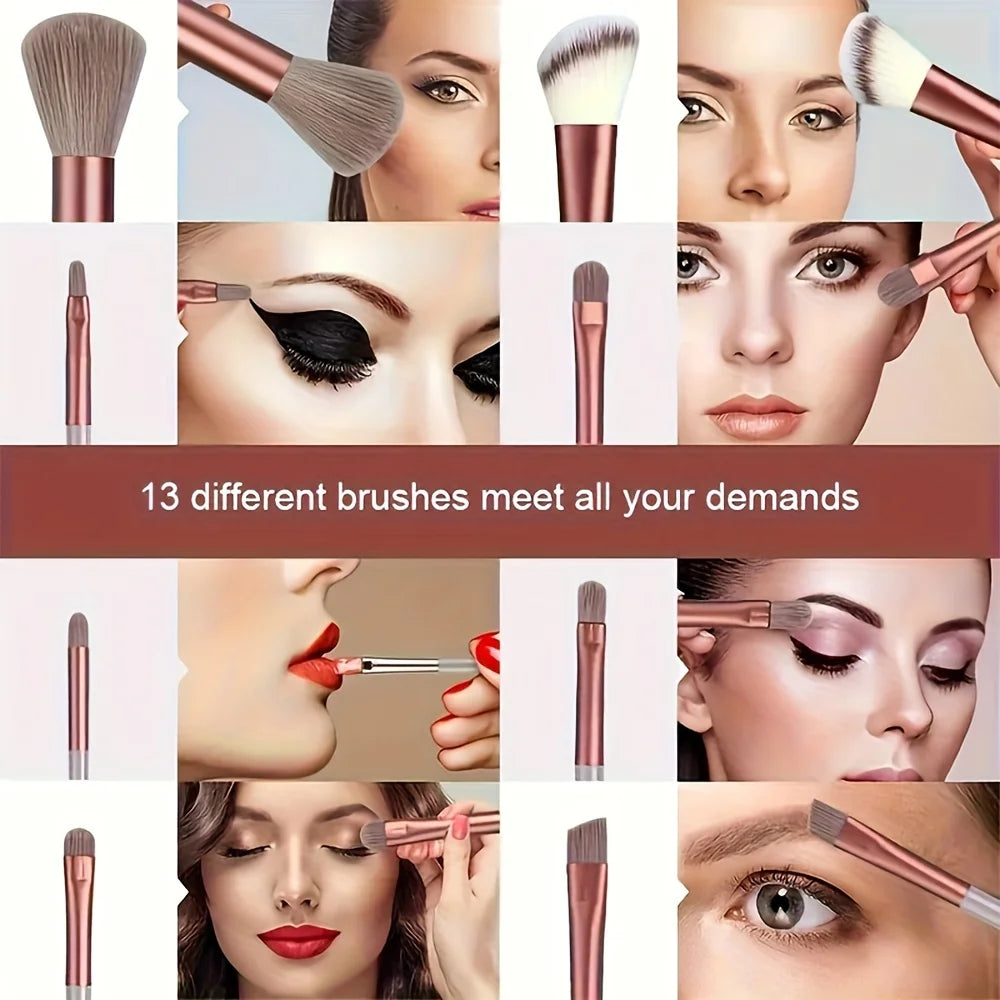 13pcs Makeup Brush Brushes Cosmetic Makeup Sponge Makeup