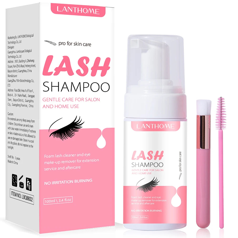 50ml Eyelash Extension Cleanser Shampoo Kit Mousse Fast