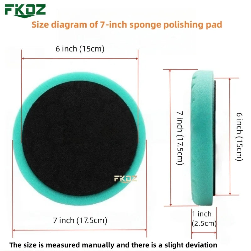 6/7 Inch Sponge Car Polisher Waxing Pads Buffing