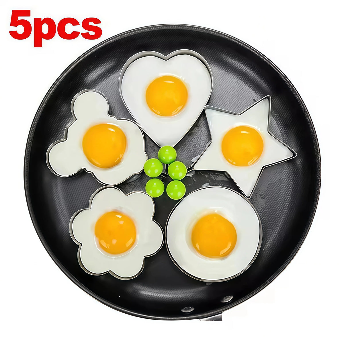1/4/5pcs Stainless Steel Omelette Forming Machine Mold Breakfast