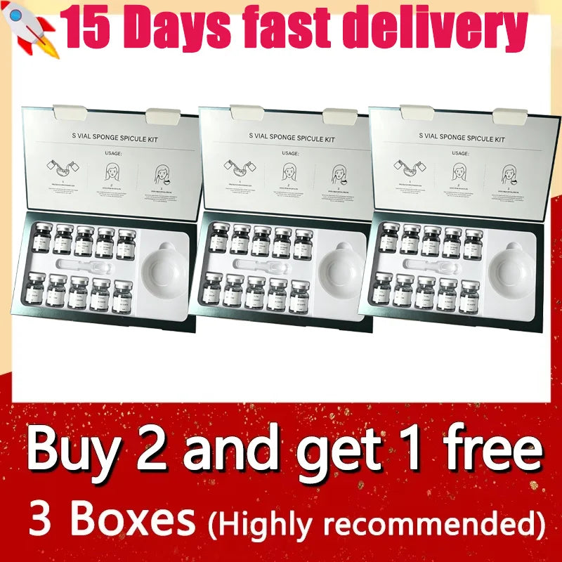 Vial Sponge Spicule Bio-Microcrystalline Kit Clean Pores Coarse