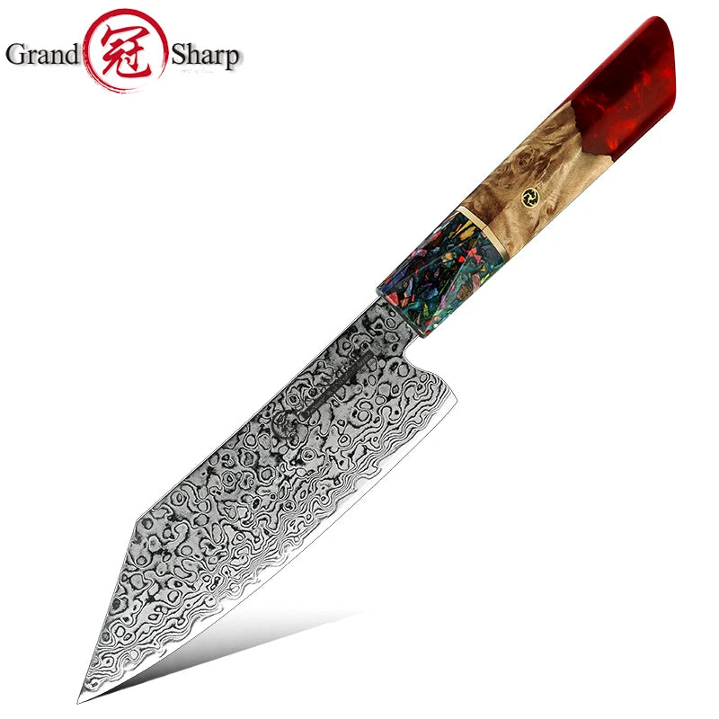Grandsharp Inch Japanese Bunka Knife 67 Layers Damascus