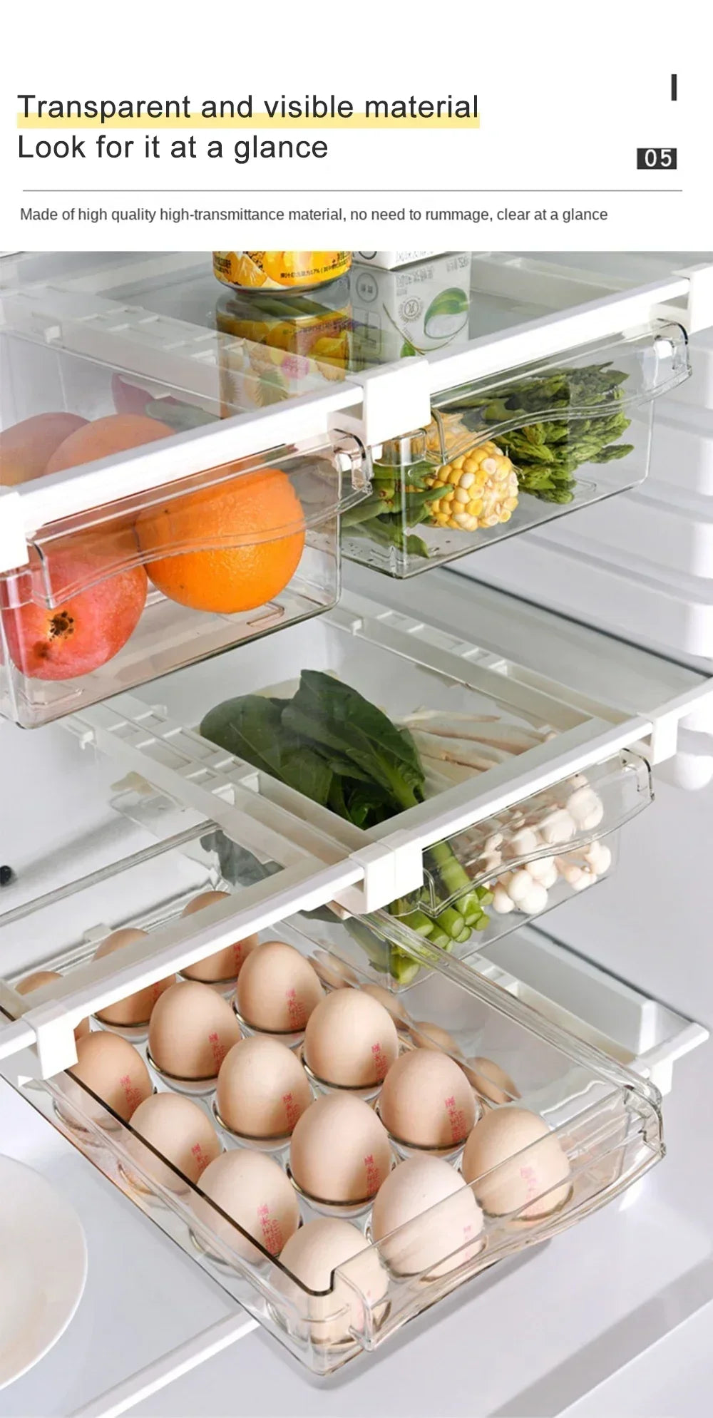 Fridge Egg Drawers Refrigerator Egg Storage Container