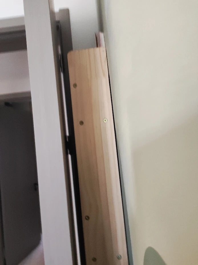 Solid Wood Narrow Bookshelf Door Backspace Saver Children
