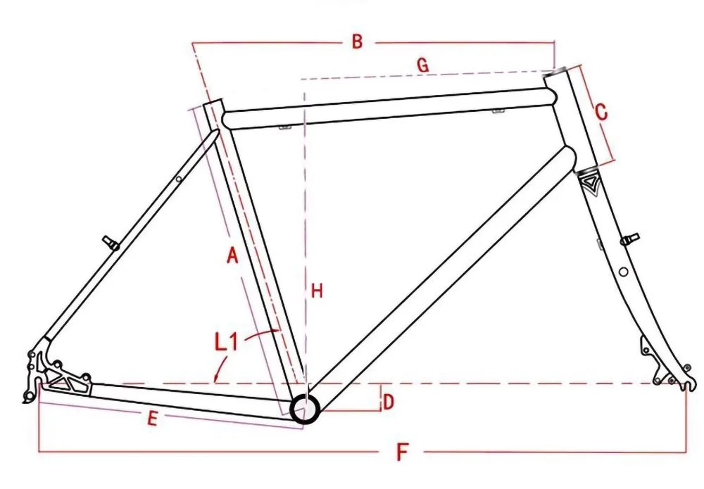 26er Kind Darkrock Dr Super Travel Touring Frameset