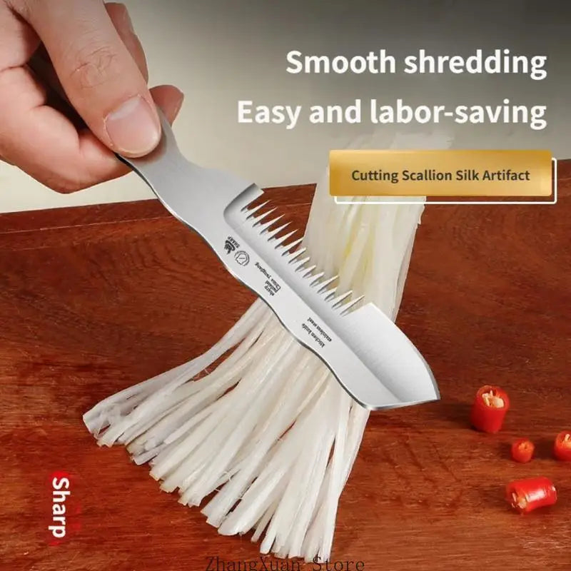 Practical Slicer Stainless Steels Blade Professional Scallion