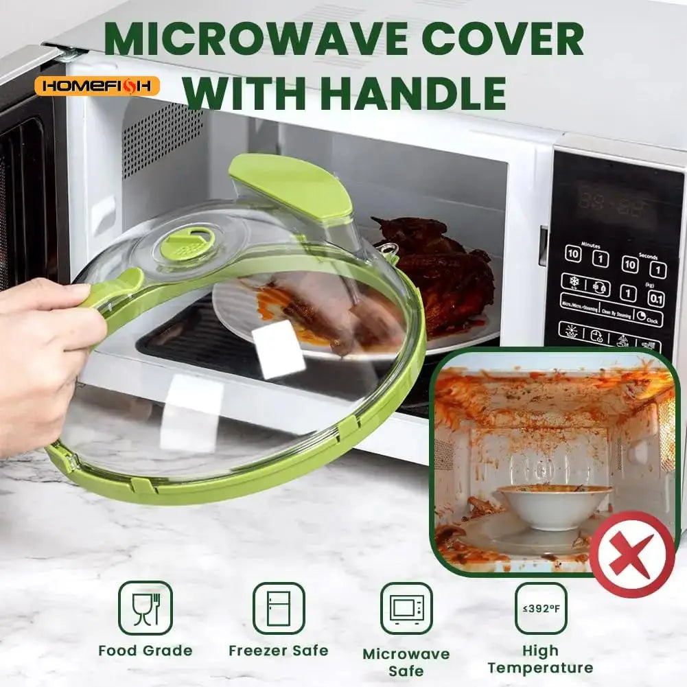 Microwave Food Cover Clear Microwave Splash Guard Steamer
