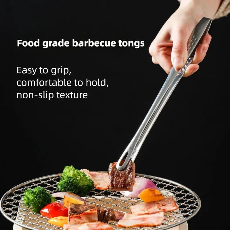 Tongs Barbecue Grill Tongs Steel Cooking Tweezers Chef