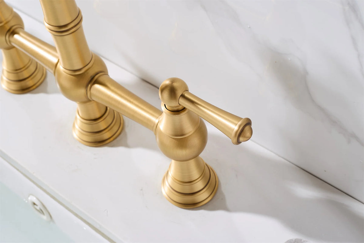 Basin Faucet Cold Faucet Brass Double-Handle Swivel Sink