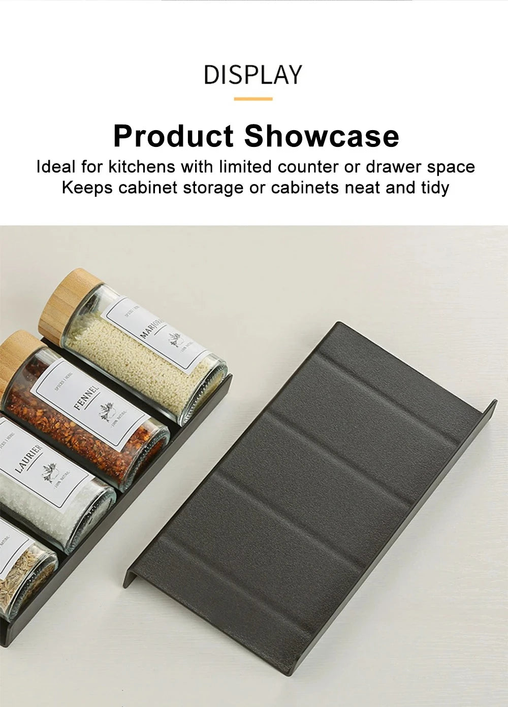 Layers Spice Drawer Organizer Adjustable Spice Rack Spice