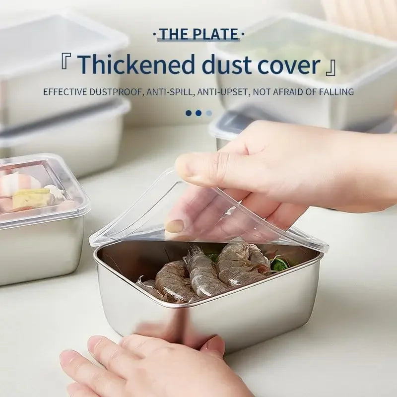 Stainless Steel Food Storage Container Lid - Airtight
