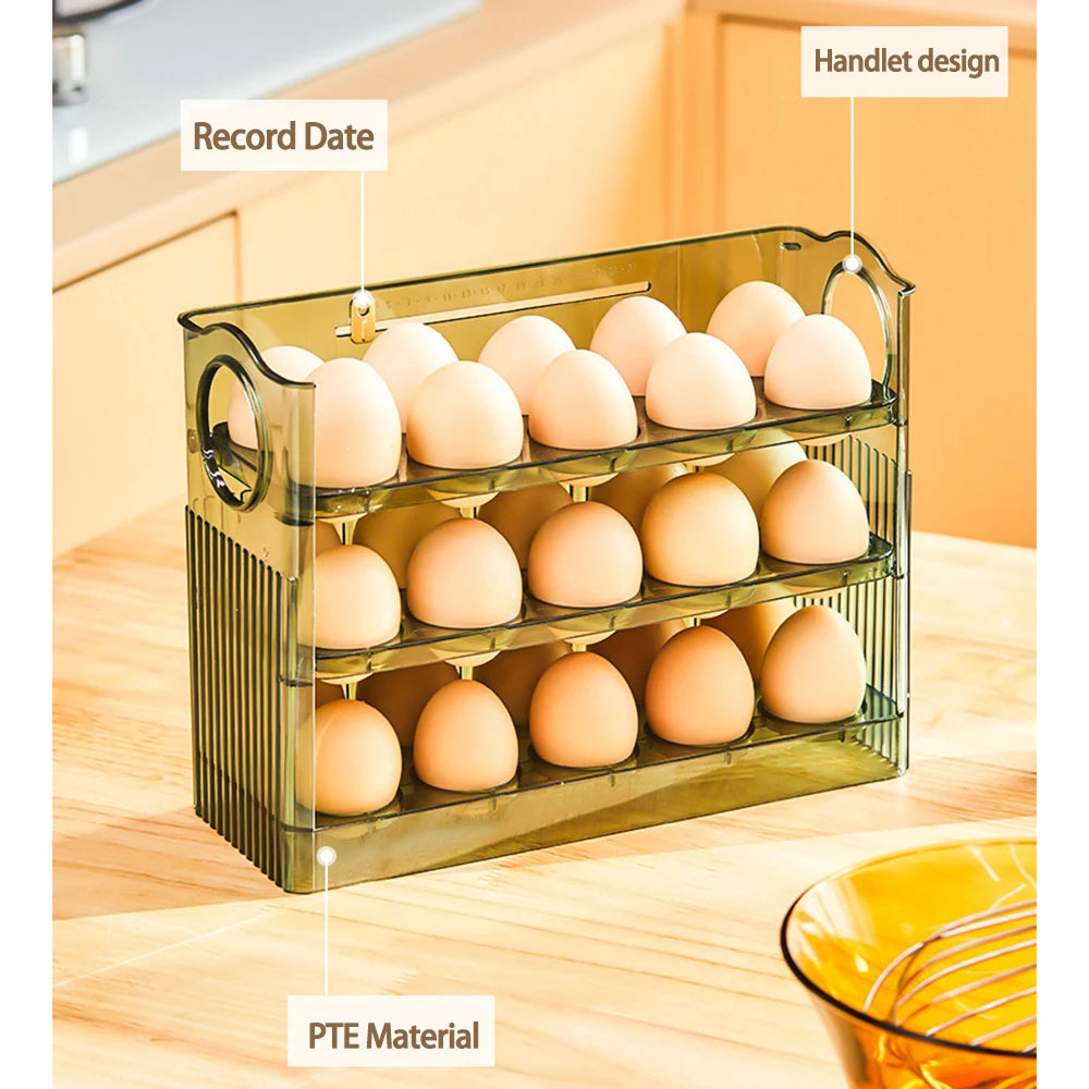 Large Capacity Egg Fridge Storage Box - Multi-Layer